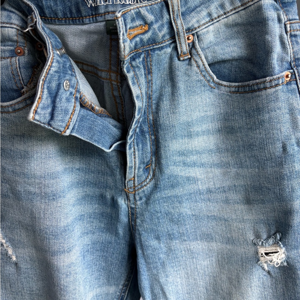 Wild Fable Blue Relaxed Distressed Jeans